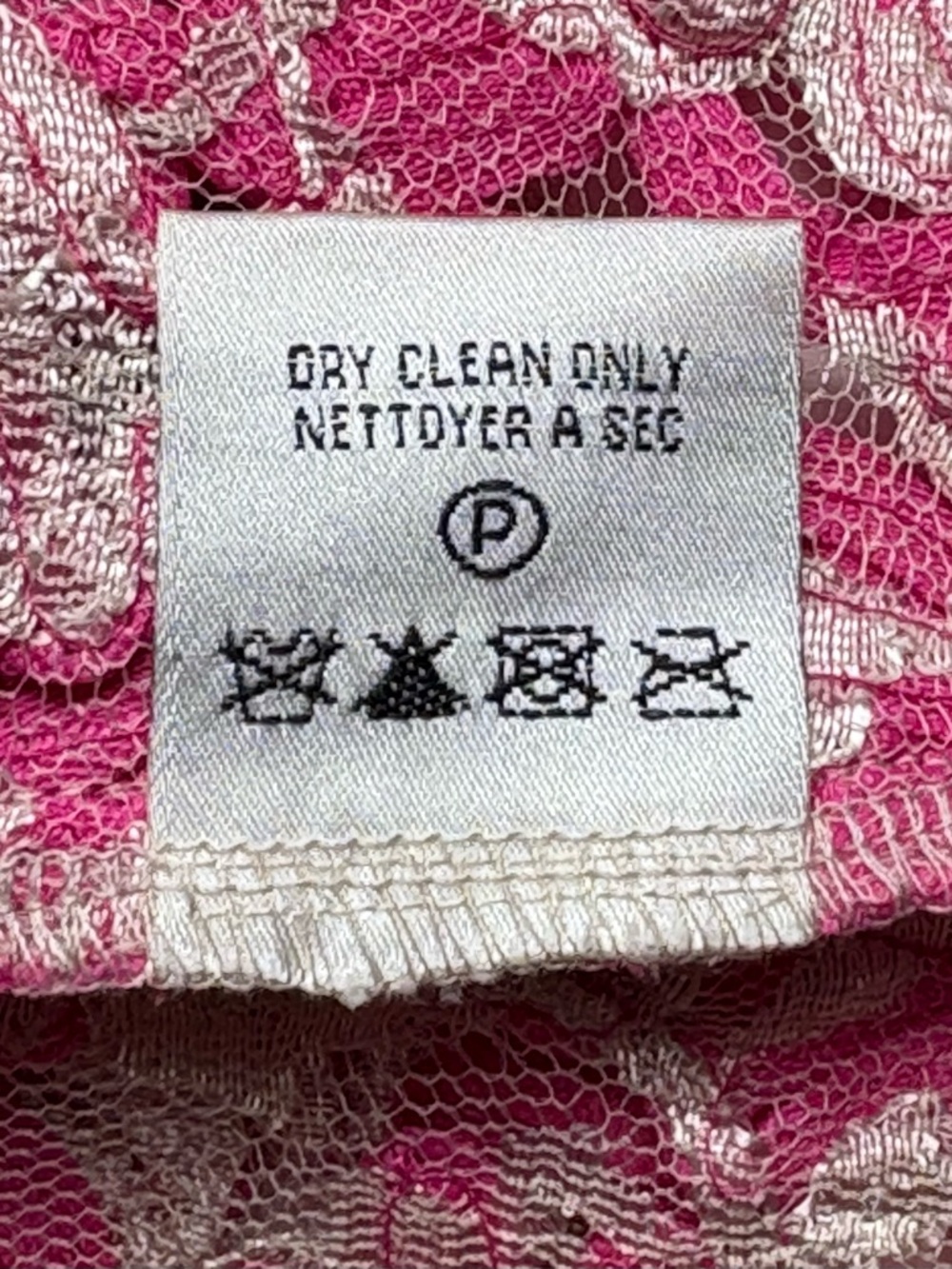 Anthropologie Yoana Baraschi Pink Floral Lace Fit & Flare Dress • Size 6 • READ - Picture 13 of 13